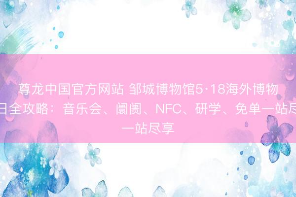 尊龙中国官方网站 邹城博物馆5·18海外博物馆日全攻略：音乐会、阛阓、NFC、研学、免单一站尽享