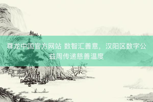 尊龙中国官方网站 数智汇善意，汉阳区数字公益周传递慈善温度