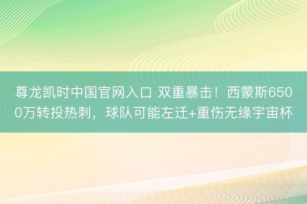 尊龙凯时中国官网入口 双重暴击！西蒙斯6500万转投热刺，球队可能左迁+重伤无缘宇宙杯