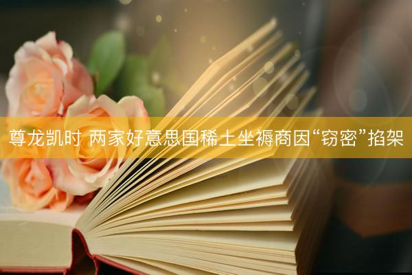 尊龙凯时 两家好意思国稀土坐褥商因“窃密”掐架