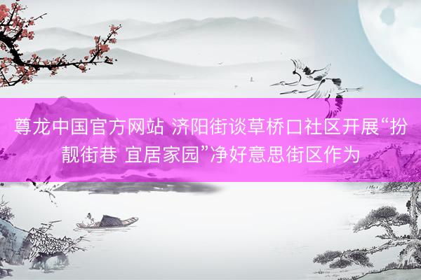 尊龙中国官方网站 济阳街谈草桥口社区开展“扮靓街巷 宜居家园”净好意思街区作为