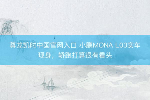 尊龙凯时中国官网入口 小鹏MONA L03实车现身，轿跑打算很有看头