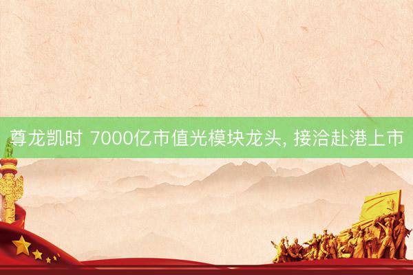 尊龙凯时 7000亿市值光模块龙头， 接洽赴港上市