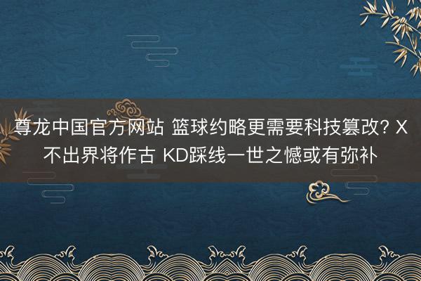 尊龙中国官方网站 篮球约略更需要科技篡改? X不出界将作古 KD踩线一世之憾或有弥补